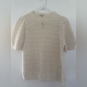 Madewell NWT Cream Knit Crew Neck Sweater